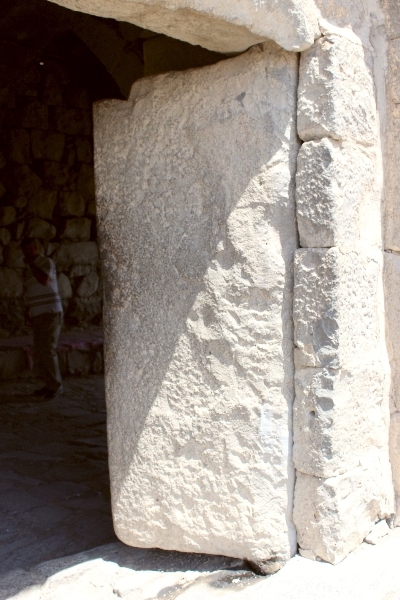 Stone door, Qasr Azraq, Jordan