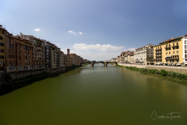 Ponte Santa Trinita seen from the Ponte Vecchio, Florence, Tuscany/Italy