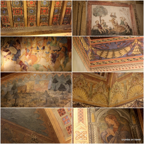 Details inside the castle of Gradara, Le Marche, Italy
