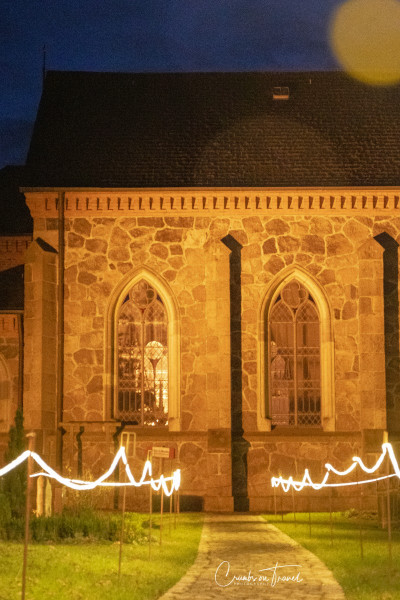 Church by night at Gut Basthorst