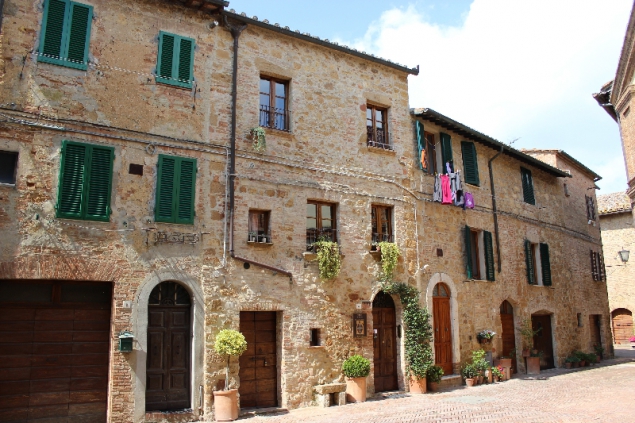 Houses in Pienza, Tuscany, Italy