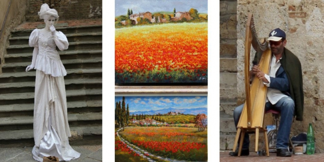 Art in san Gimignano, Tuscany