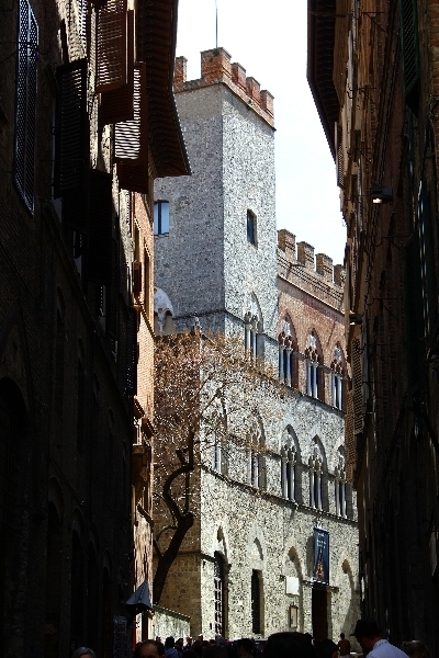 Street view in Siena, Tuscany, Italy