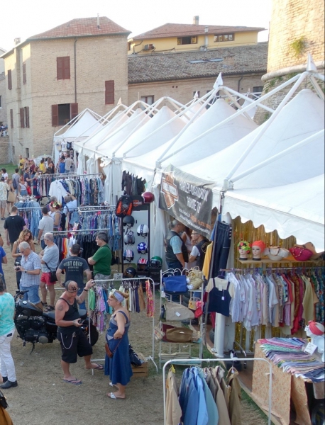 Stands at the Summer Jamboree in Senigallia, Le Marche/Italy