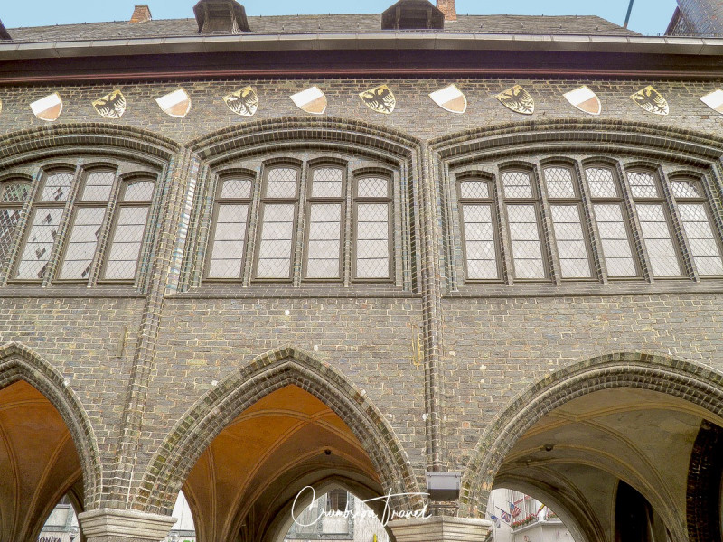 Details of the townhall in Lübeck