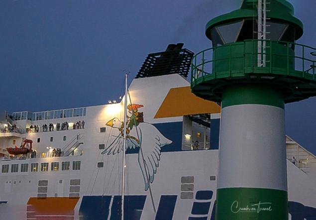 Ferry detail and lighthouse