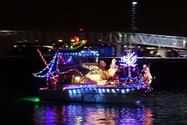 Christmas Boat Parade in San Diego, California/USA