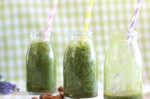 Peach Spinach Smoothie with Basil