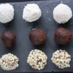 Paleo chocolate truffle with dates and tahini